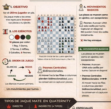 Como jugar Quaternity , las reglas básicas del juego