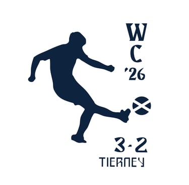 Kieran Tierney scoring Scotland's third goal for World Cup 2026 Qualification