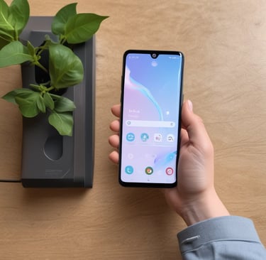 Close-up of a smartphone screen showing the nocost VPN app active with a secure connection symbol.