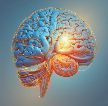 Close-up of hands holding an open book about preventing Alzheimer’s disease, with soft warm lighting.
