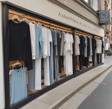 A vibrant, stylish workout set laid out on a clean, modern background, showcasing athletiq's budget-friendly fitness fashion.