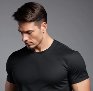 Close-up of a soft cotton t-shirt fabric in natural light.