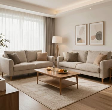 Bright living room with modern inventory