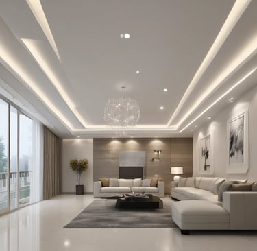 A close-up of intricate ceiling designs created by Bansal Agency.