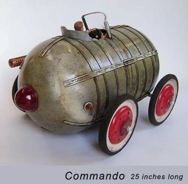 Found object spaceship sculpture named Commando by artist Tal Avitzur, image 2.