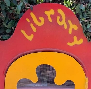 Street Free Library in Santa Barbara at Talbotics home studio/gallery.