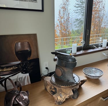 Talbotics sculpture in Napa home.