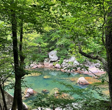 Healthy outdoor activities in Chattanooga include hiking at the Blue Holes