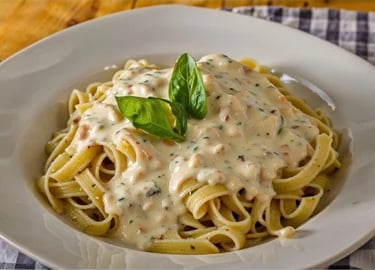 macarrão com molho branco simples e barato cremoso caseiro