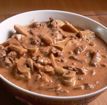 estrogonofe de carne cremoso