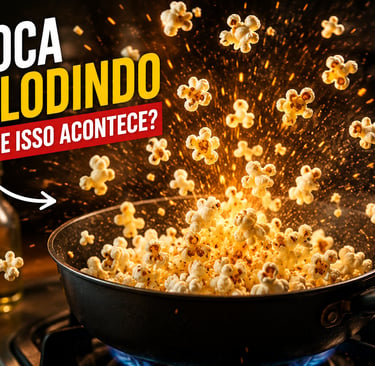 pipoca estourando dentro de panela quente