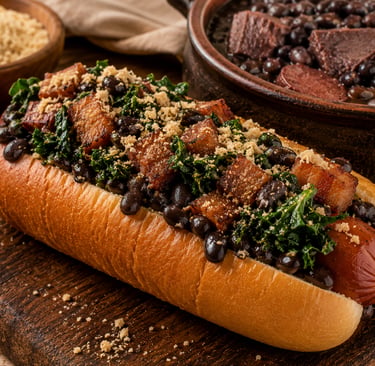 cachorro quente inspirado em feijoada brasileira viral