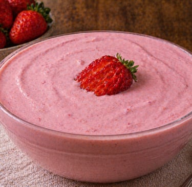 mousse de morango simples e barato cremoso caseiro