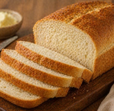 pão de forma caseiro macio com fatias fofinhas