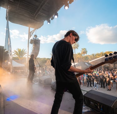 bass player on stage