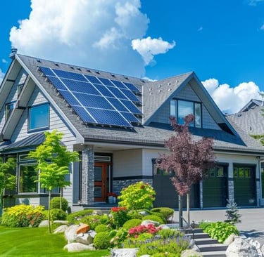 Imagem de casa sustentável e moderna