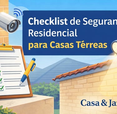 checklist de segurança residencial com câmera e iluminação externa