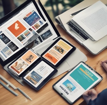 A vibrant digital collage showing colorful kids activity sheets and playful illustrations