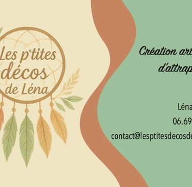 cartes de visites les p'tites decos de lena recto