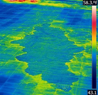 a thermographic image of a kitchen flooring