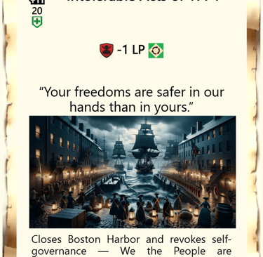 Intolerable Acts of 1774