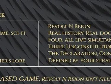 Revolt N Reign vs other TCGs — competitive features comparison showing four victory conditions