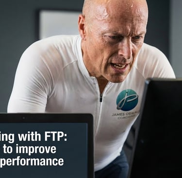 James Oswald Coaching during an FTP cycling test