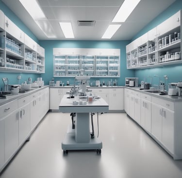 A delivery truck from World Campus Supply unloading medical supplies at a clinic.