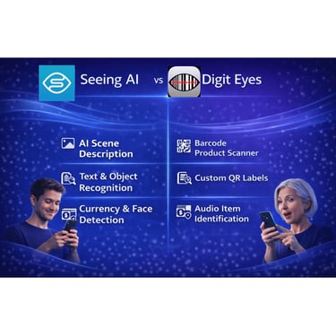 Seeing AI VS. Digit Eyes key features