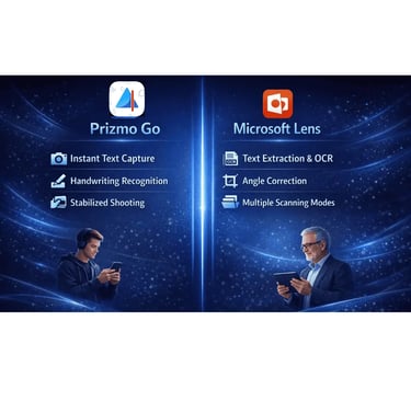 Prizmo Go VS Microsoft Lens Key features
