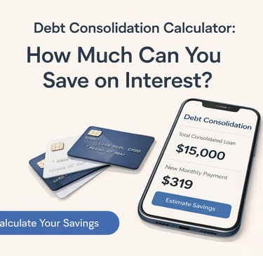Debt Consolidation Calculator How Much Can You Save on Interest_ClearEveryday.com
