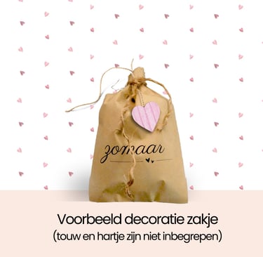 kraft geschenkzakje met de tekst 'zomaar'