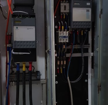 Upgrade of a Parker 110kw DC drive. New 3 phase 400 volt supply