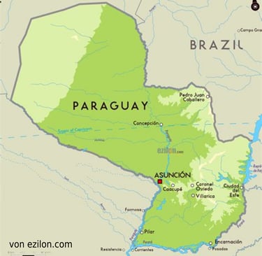 Karte Paraguay