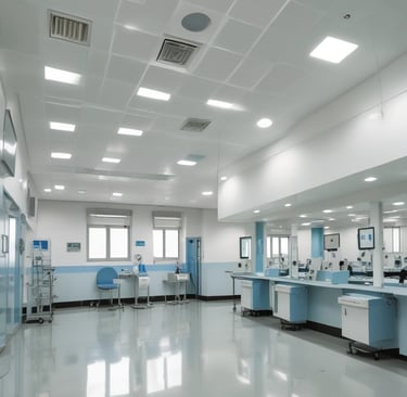 white and black glass window