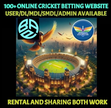 ONLINE CRICKET BETTING ID AVAILABLE DL MDL SMDL MASTER ID SUPER MASTER ID ADMIN ID AVAILABLE 