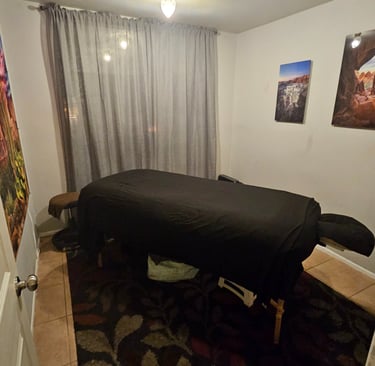 Comfortable and clean environment for massage