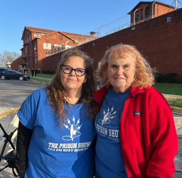 Dani and Linda, outside "The Walls", protesting the execution of Richard Tabler, February 13, 2025.