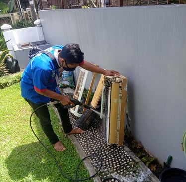 Layanan service AC Lestari Teknik berlokasi di Cibinong, Bogor