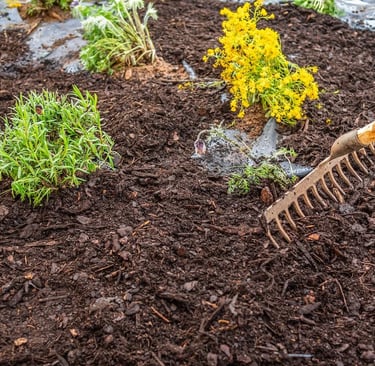 mulch installation in Baton Rouge 