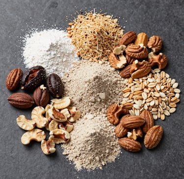 Close-up of vibrant fresh fruits arranged on a rustic wooden table.