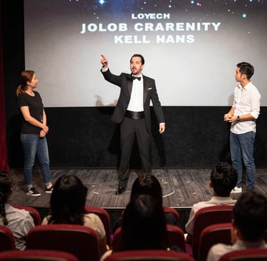 A mystical set of spell books and magical accessories glowing softly under candlelight.