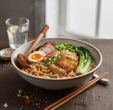 Ramen végétal protéiné
