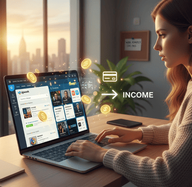 Freelancing platforms like Upwork and Fiverr to start making money online.