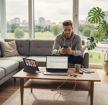 Person working from home using legit methods to make money online in 2025.