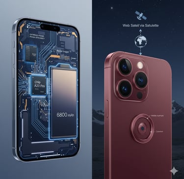 Chip A20 Pro 2nm, web via satélite, 6800mAh