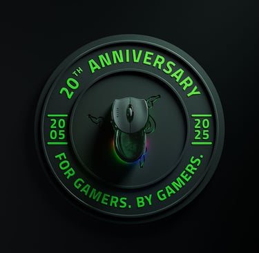 Mouse Boomslang 20º Aniversário Chega em Edição Limitada de 1.337 Unidades - Divulgação/Razer