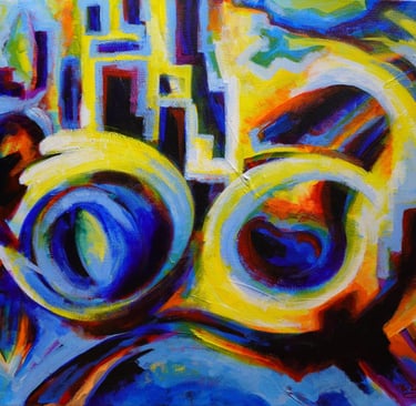 The city has eyes 2,   2018, Acrylic on Canvas, 20 W x 16 H x 1 D in 