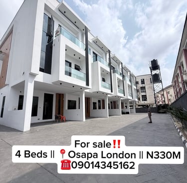 For Sale: 4-Bedroom Terrace Duplex – Osapa London, Lekki