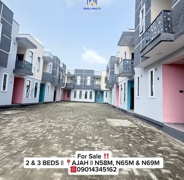 For Sale: 2 & 3-Bedroom Terrace Duplexes – Ajah